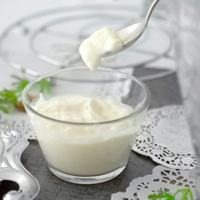 mayonnaise in small serving bowl
